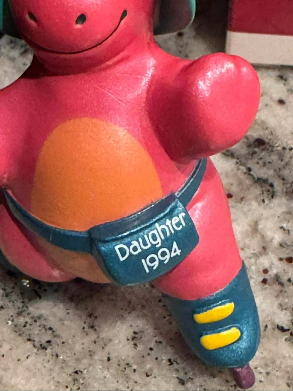 1994 vintage Hallmark Pink Dinosaur Keepsake Ornament